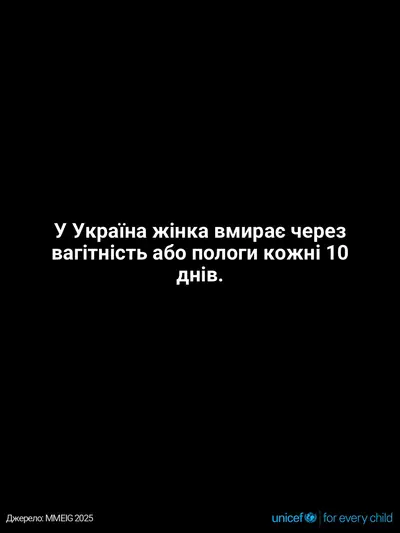 Maternal mortality tile for Ukraine, Text only · Ukrainian