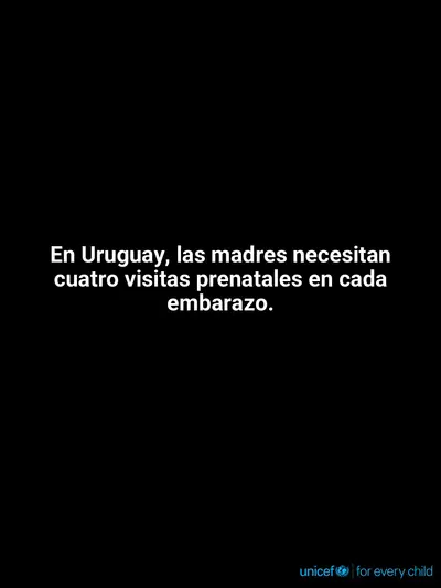 Antenatal care tile for Uruguay, Text only · Spanish