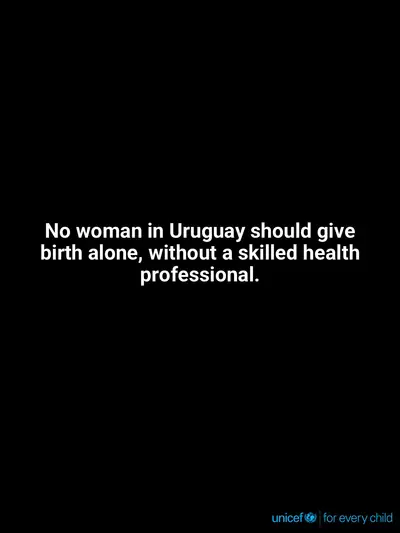Skilled birth attendance tile for Uruguay, Text only · English