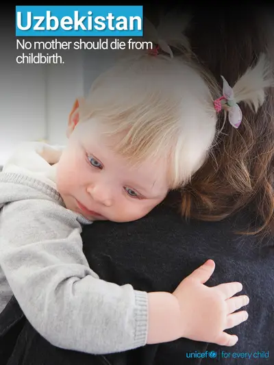 Maternal mortality tile for Uzbekistan, Photo · English