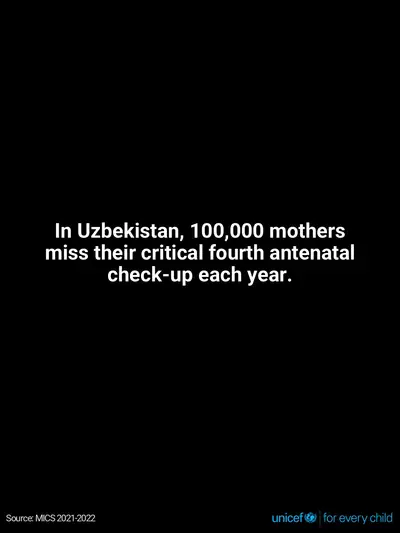 Antenatal care tile for Uzbekistan, Text only · English