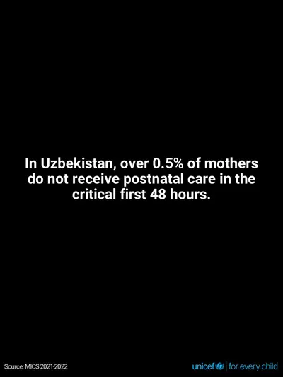 Postnatal care tile for Uzbekistan, Text only · English
