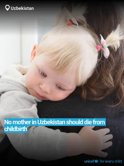 Maternal mortality tile for Uzbekistan, Bold number · English
