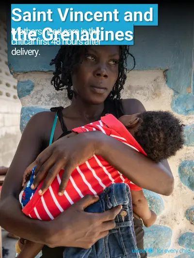 Postnatal care tile for Saint Vincent and the Grenadines, Photo · English