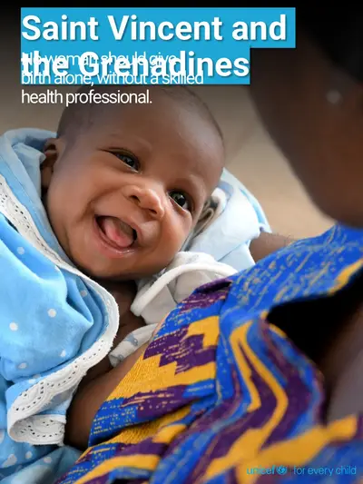 Skilled birth attendance tile for Saint Vincent and the Grenadines, Photo · English