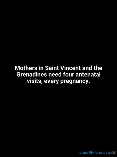 Antenatal care tile for Saint Vincent and the Grenadines, Text only · English