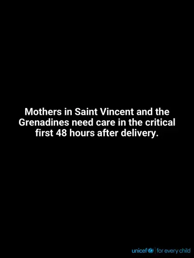 Postnatal care tile for Saint Vincent and the Grenadines, Text only · English