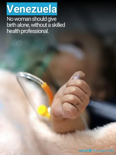 Skilled birth attendance tile for Venezuela (Bolivarian Republic of), Photo · English