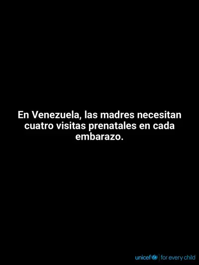 Antenatal care tile for Venezuela (Bolivarian Republic of), Text only · Spanish