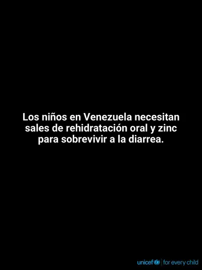 Oral rehydration salts tile for Venezuela (Bolivarian Republic of), Text only · Spanish