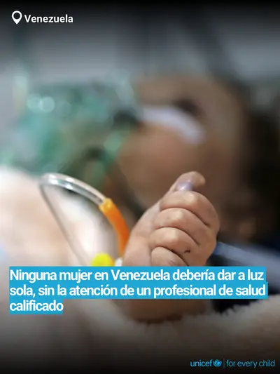 Skilled birth attendance tile for Venezuela (Bolivarian Republic of), Bold number · Spanish