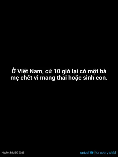 Maternal mortality tile for Viet Nam, Text only · Vietnamese