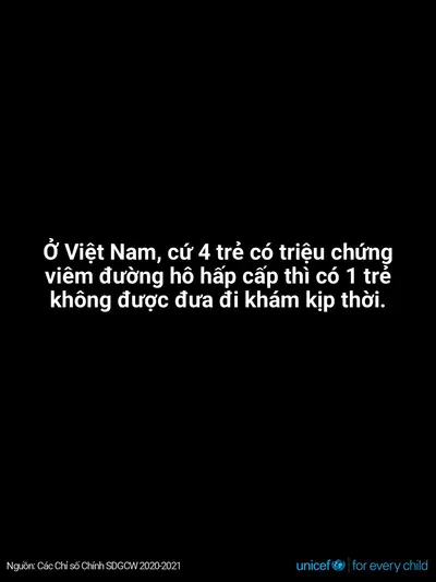 Childhood pneumonia tile for Viet Nam, Text only · Vietnamese