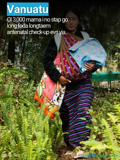 Antenatal care tile for Vanuatu, Photo · Bislama