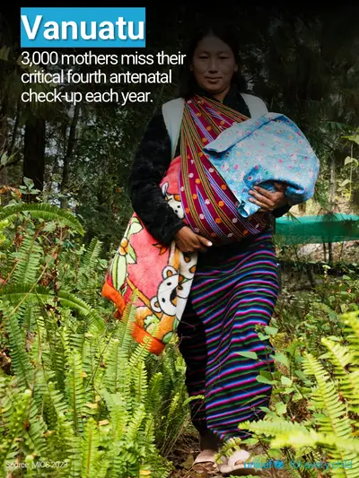 Antenatal care tile for Vanuatu, Photo · English