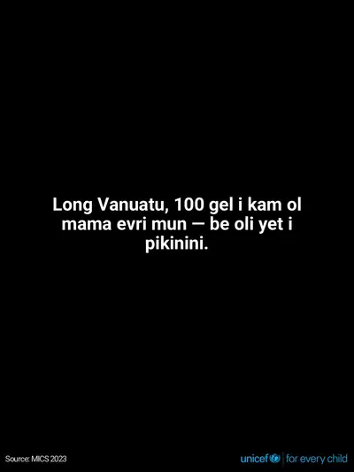 Adolescent motherhood tile for Vanuatu, Text only · Bislama