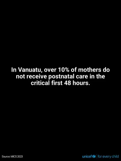 Postnatal care tile for Vanuatu, Text only · English