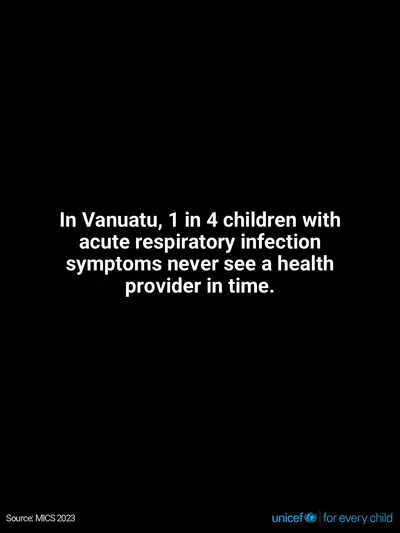Childhood pneumonia tile for Vanuatu, Text only · English