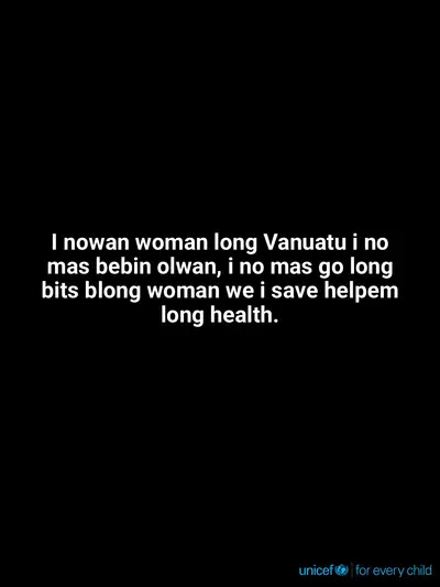 Skilled birth attendance tile for Vanuatu, Text only · Bislama