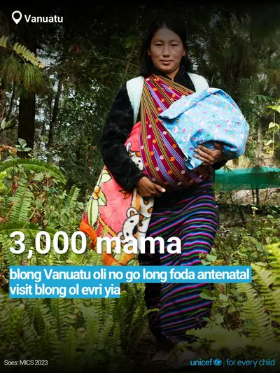 Antenatal care tile for Vanuatu, Bold number · Bislama