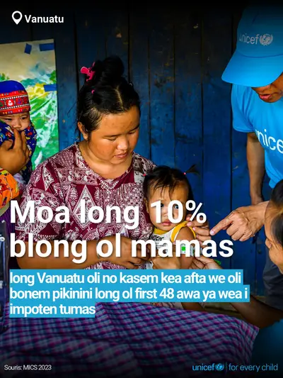 Postnatal care tile for Vanuatu, Bold number · Bislama