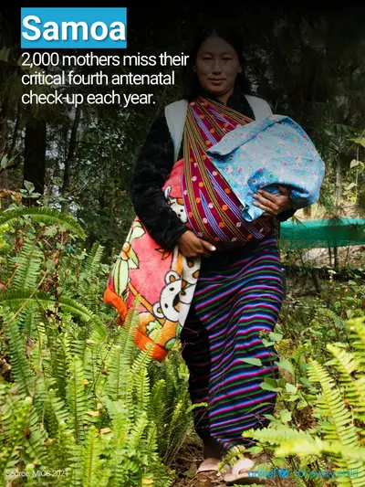 Antenatal care tile for Samoa, Photo · English