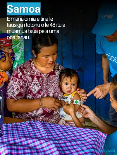 Postnatal care tile for Samoa, Photo · Samoan