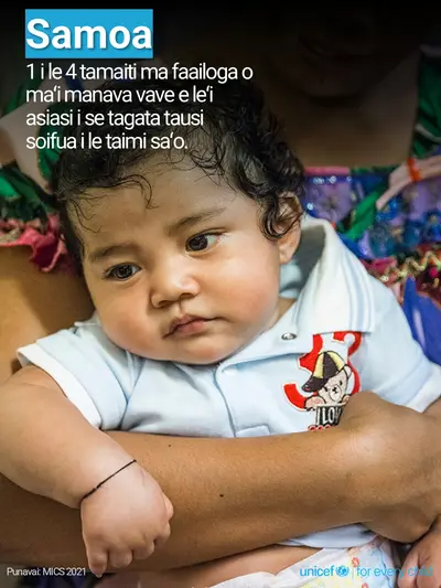 Childhood pneumonia tile for Samoa, Photo · Samoan
