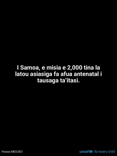 Antenatal care tile for Samoa, Text only · Samoan