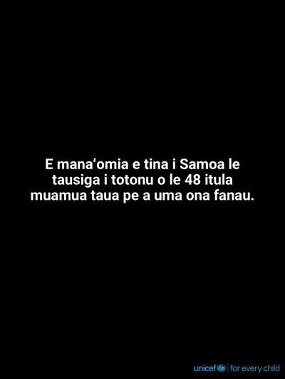 Postnatal care tile for Samoa, Text only · Samoan