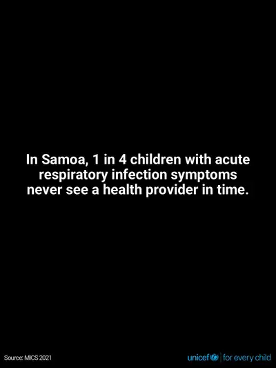 Childhood pneumonia tile for Samoa, Text only · English