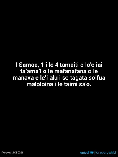 Childhood pneumonia tile for Samoa, Text only · Samoan