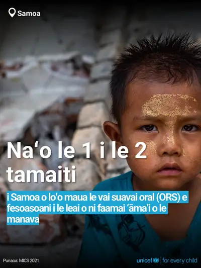 Oral rehydration salts tile for Samoa, Bold number · Samoan
