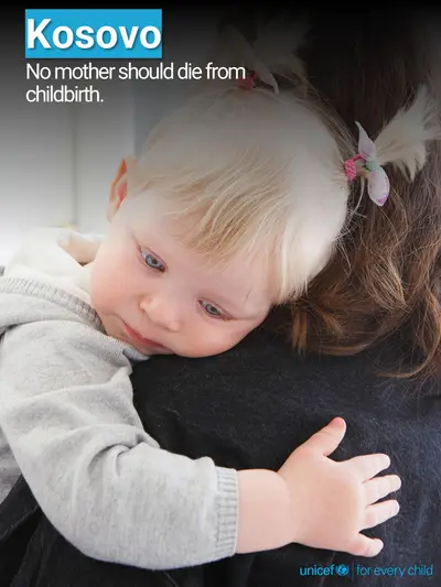 Maternal mortality tile for Kosovo, Photo · English