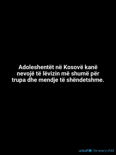 Adolescent physical activity tile for Kosovo, Text only · Albanian