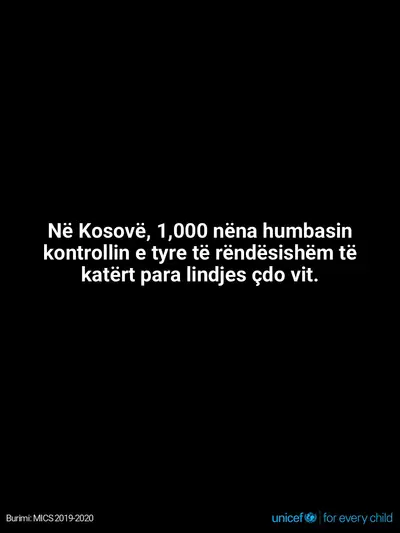Antenatal care tile for Kosovo, Text only · Albanian