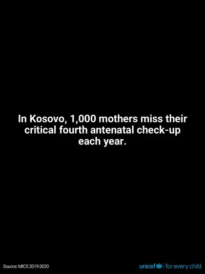 Antenatal care tile for Kosovo, Text only · English