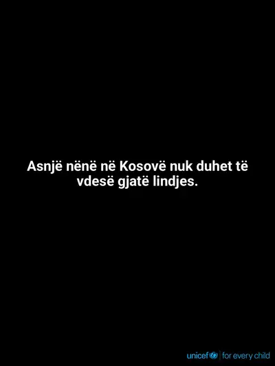Maternal mortality tile for Kosovo, Text only · Albanian