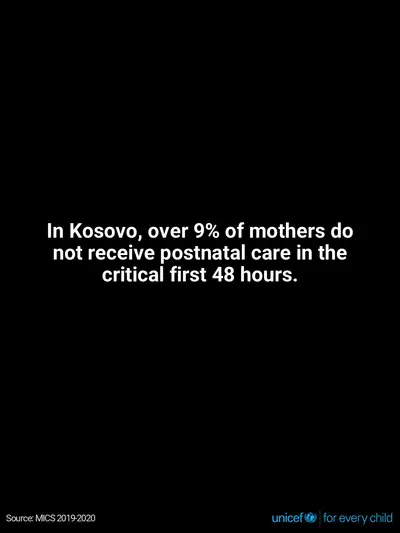 Postnatal care tile for Kosovo, Text only · English