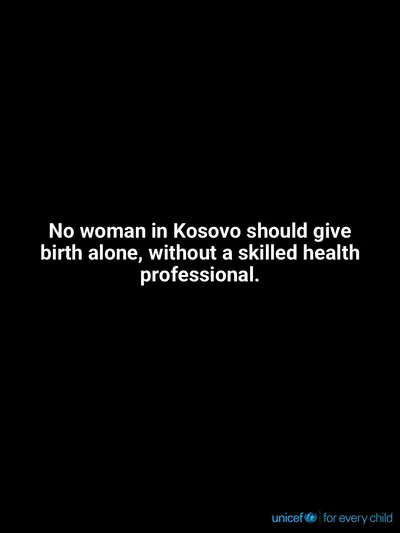 Skilled birth attendance tile for Kosovo, Text only · English