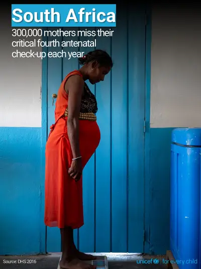 Antenatal care tile for South Africa, Photo · English