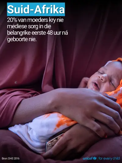 Postnatal care tile for South Africa, Photo · Afrikaans