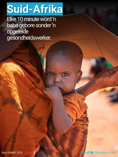 Skilled birth attendance tile for South Africa, Photo · Afrikaans