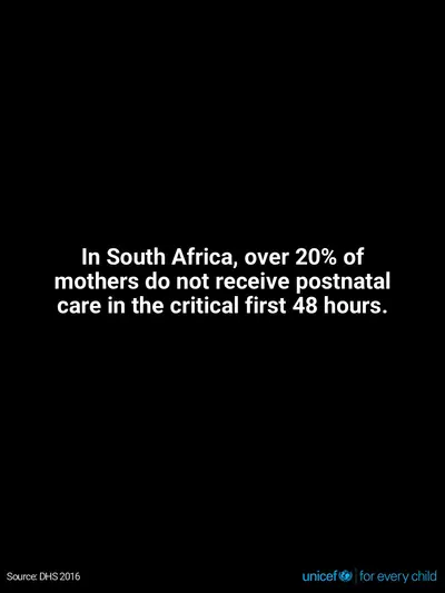 Postnatal care tile for South Africa, Text only · English