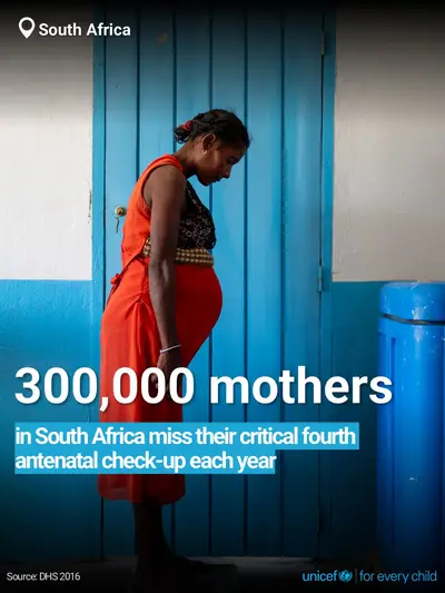 Antenatal care tile for South Africa, Bold number · English