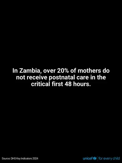 Postnatal care tile for Zambia, Text only · English