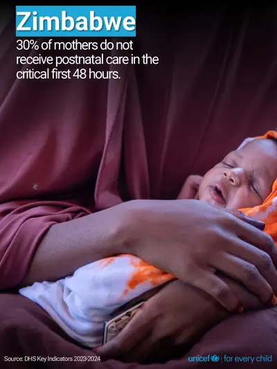 Postnatal care tile for Zimbabwe, Photo · English