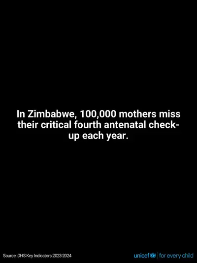 Antenatal care tile for Zimbabwe, Text only · English