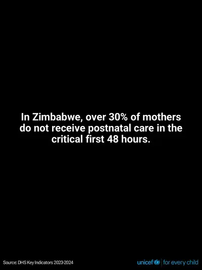 Postnatal care tile for Zimbabwe, Text only · English