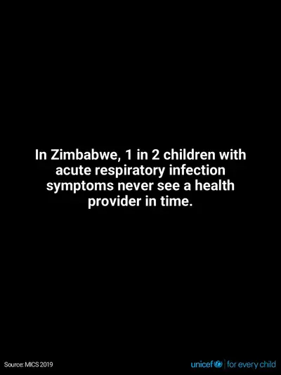 Childhood pneumonia tile for Zimbabwe, Text only · English